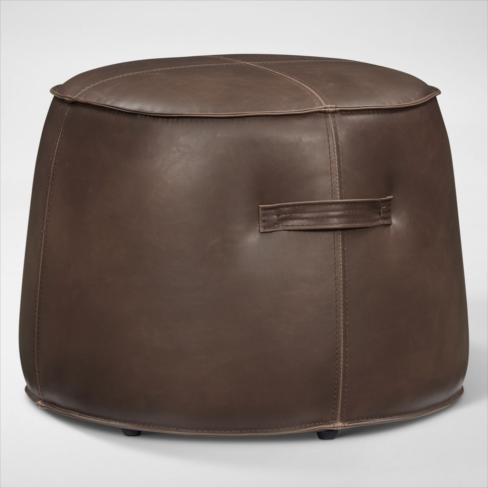 chicago dark brown ottoman   