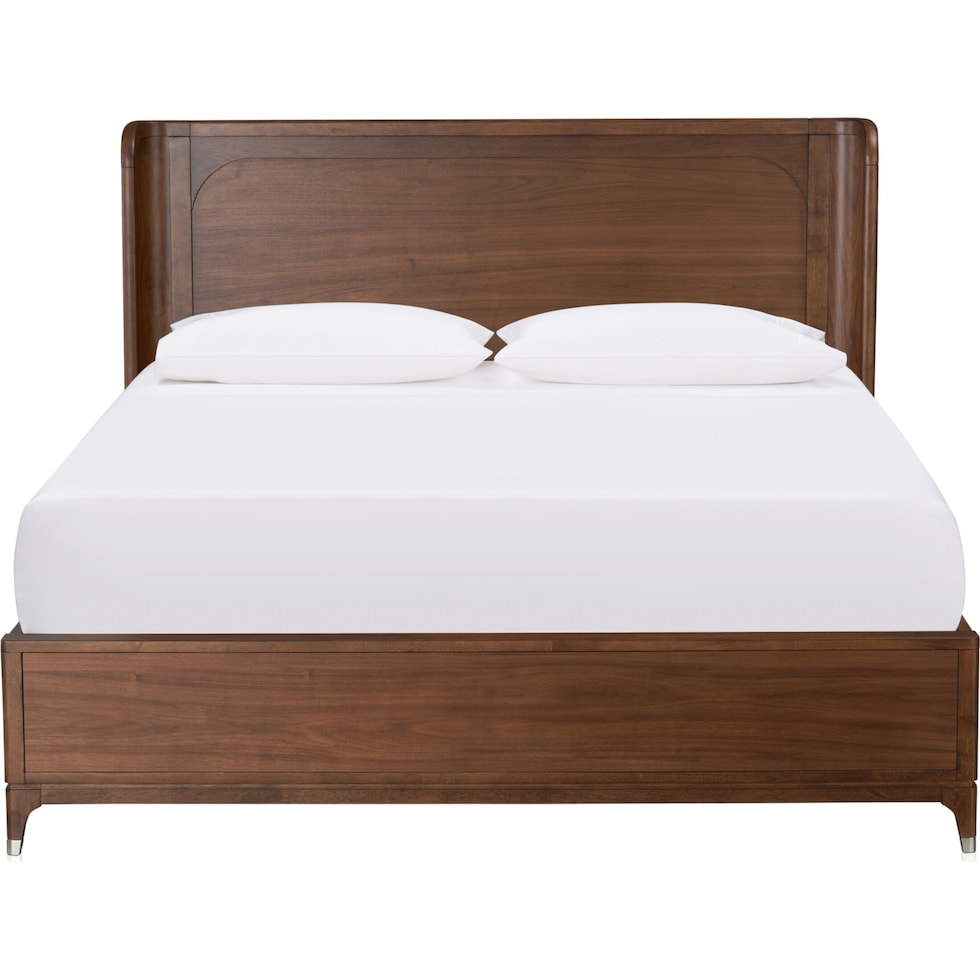 chicago dark brown queen bed   