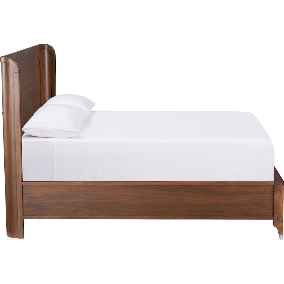 chicago dark brown queen bed   