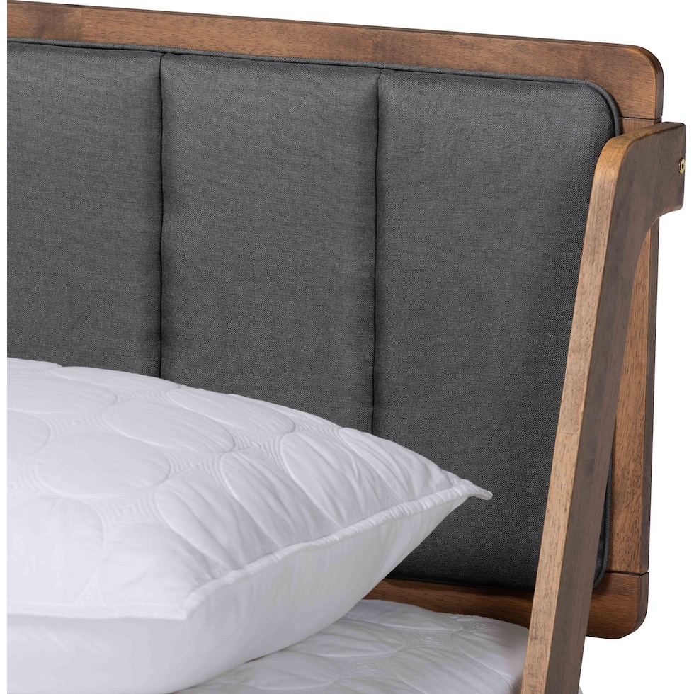 christabel gray queen bed   