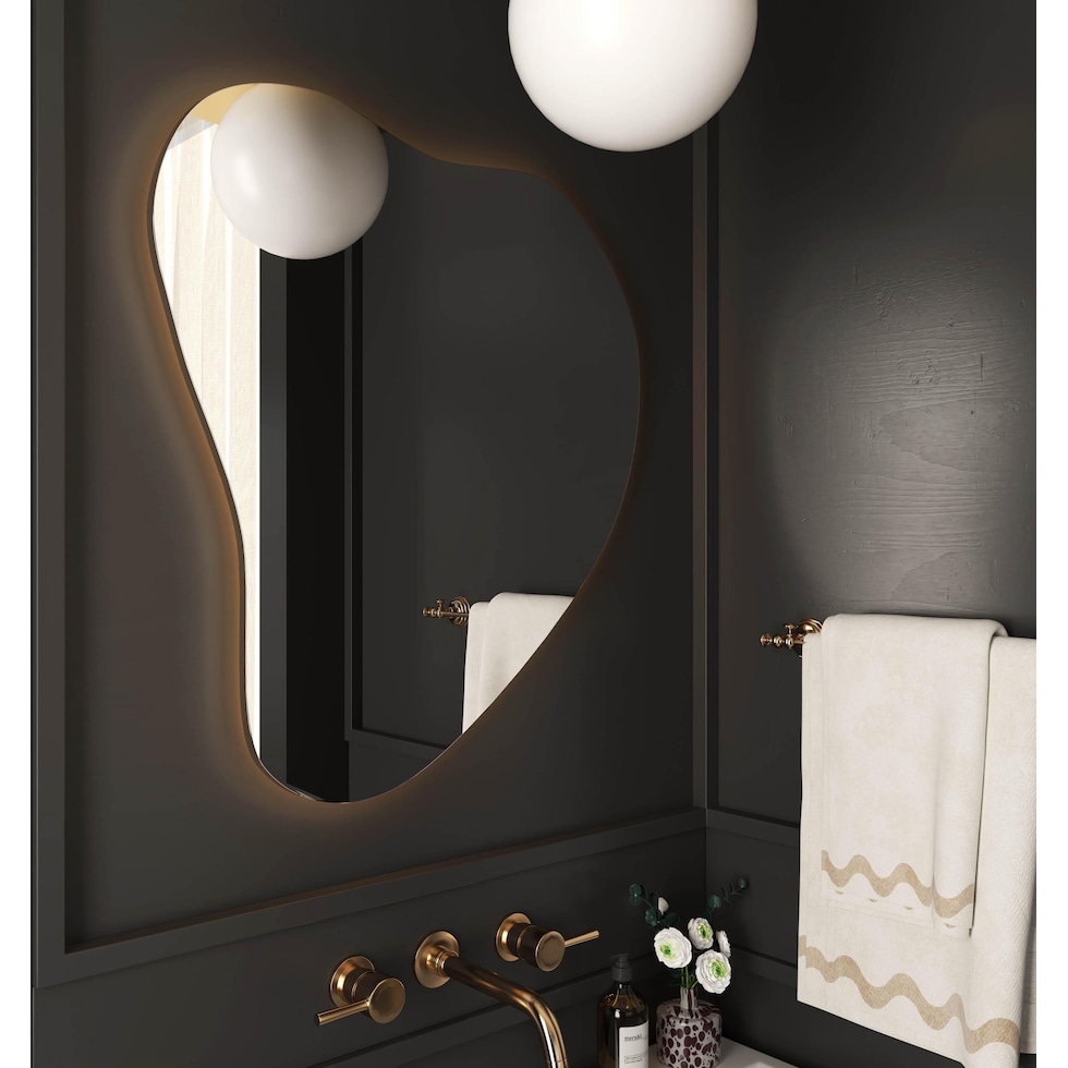 christina glass wall mirror   