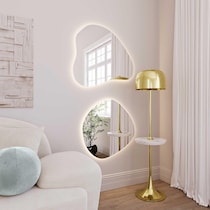 christina glass wall mirror   