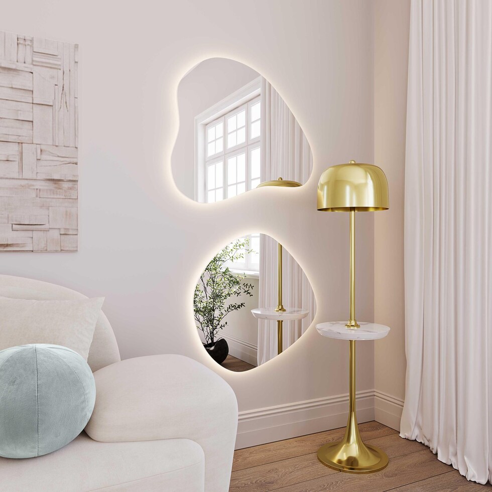 christina glass wall mirror   