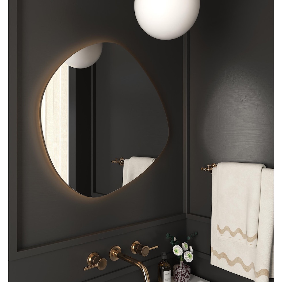 christina glass wall mirror   