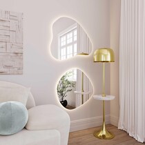 christina glass wall mirror   