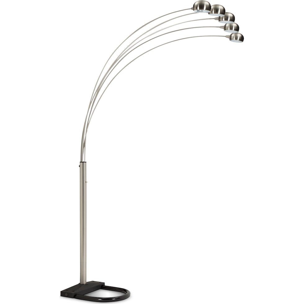 chrome arc chrome floor lamp   