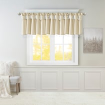 chrysa light brown window valence   