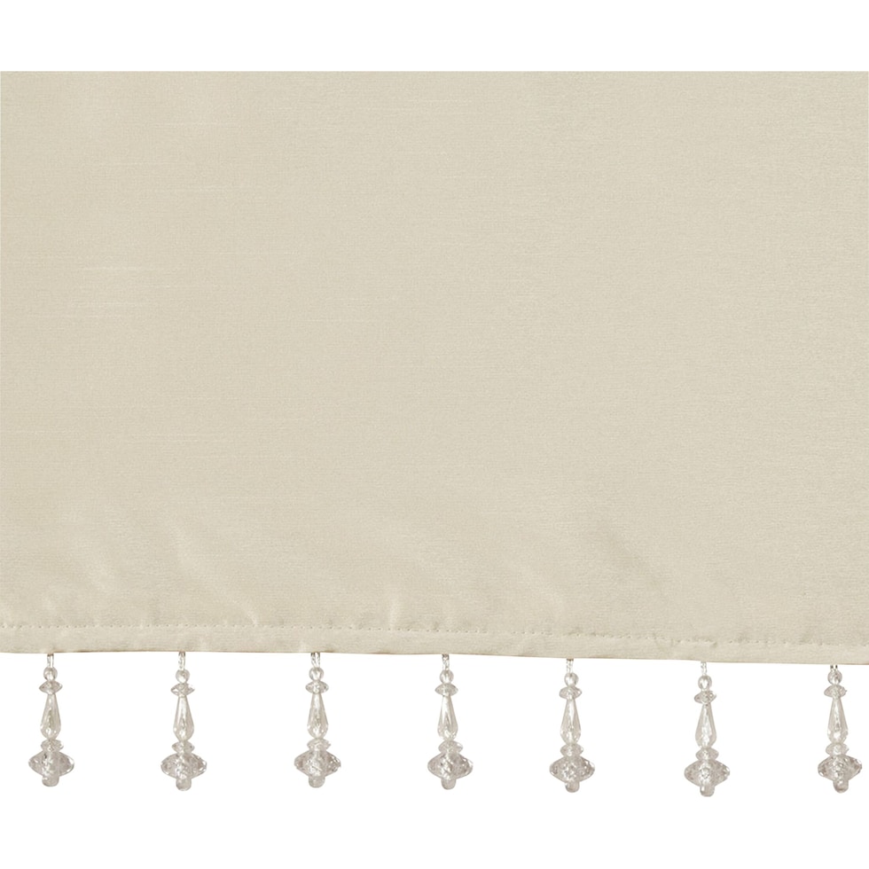 chrysa light brown window valence   