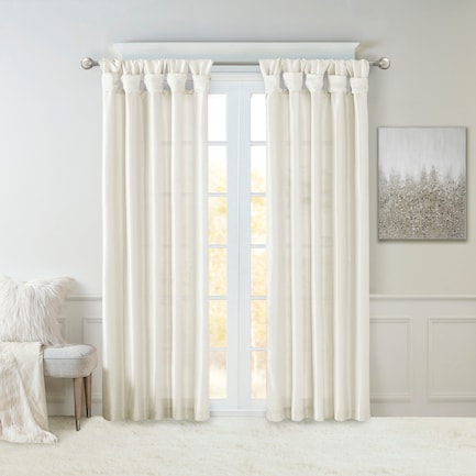 Chrysa 120" Window Curtain - White