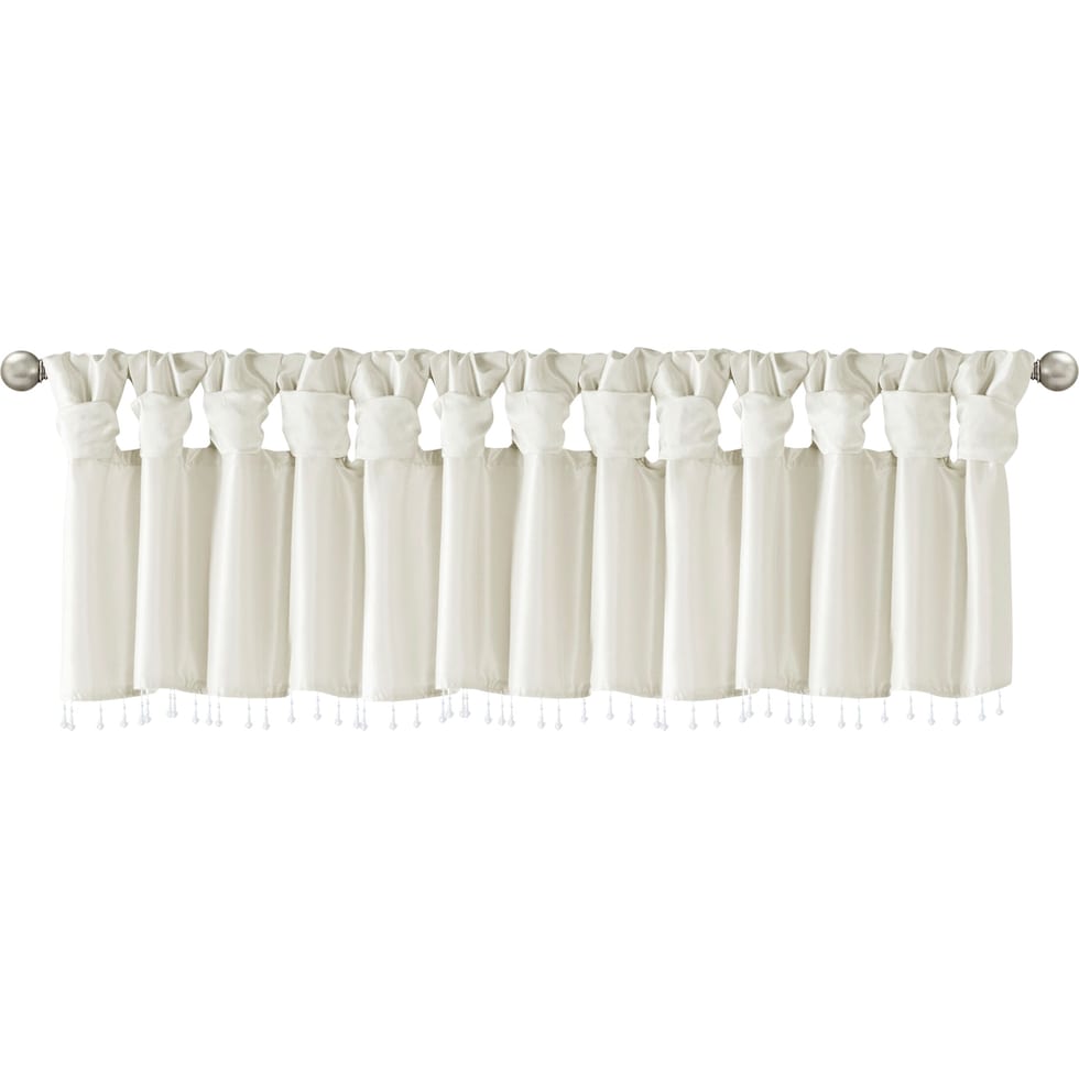 chrysa white window valence   