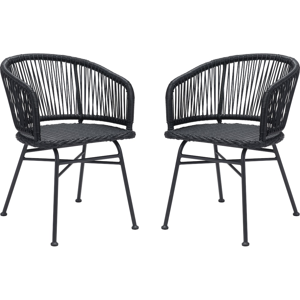 cincy black outdoor chair   
