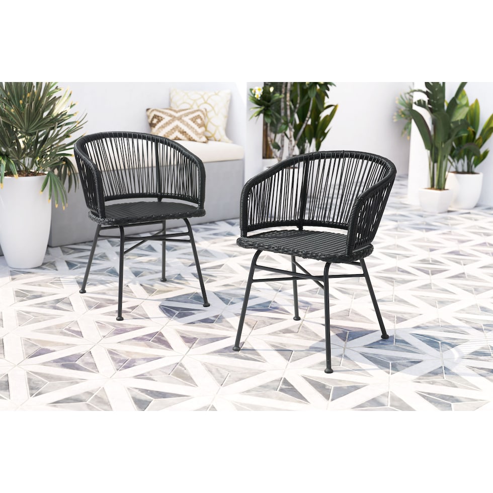 cincy black outdoor chair   