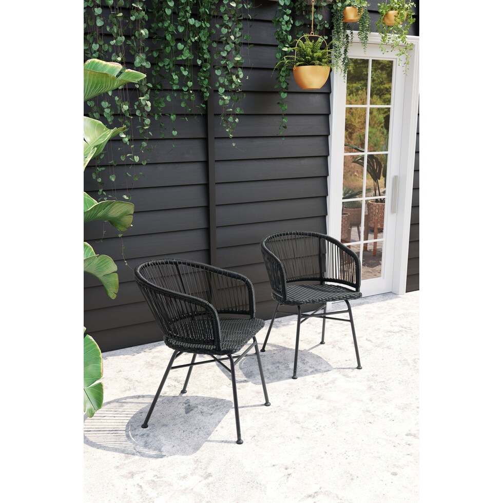 cincy black outdoor chair   