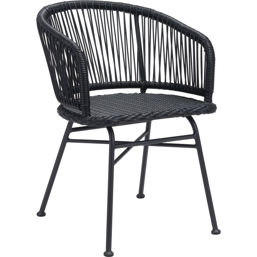 cincy black outdoor chair   