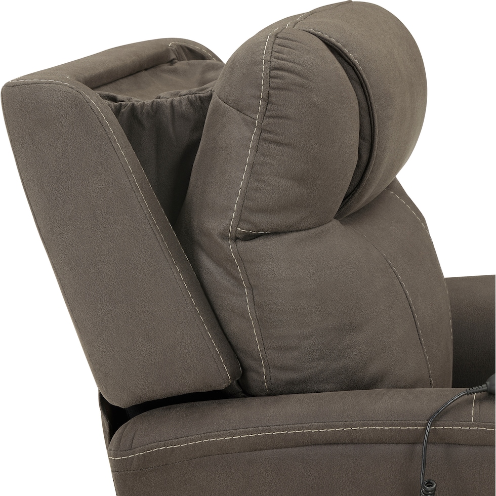 cj dark brown lift chair   
