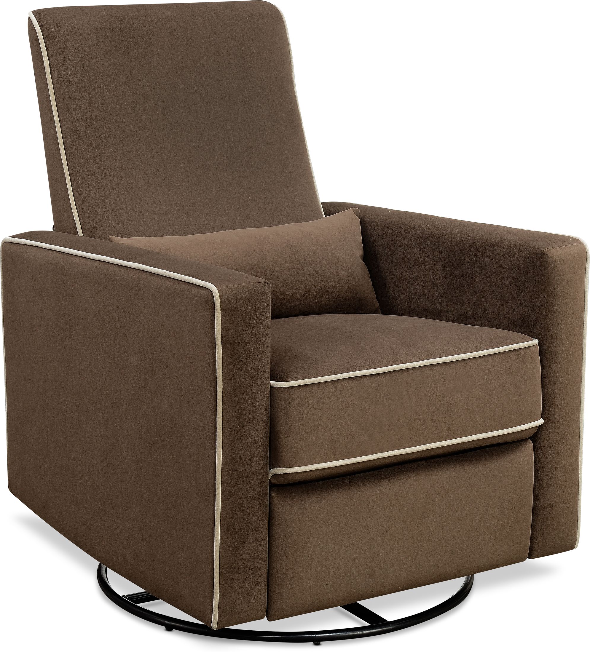 Clara Manual Reclining Swivel Chair Brown Value City Furniture