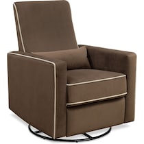 clara dark brown manual recliner   