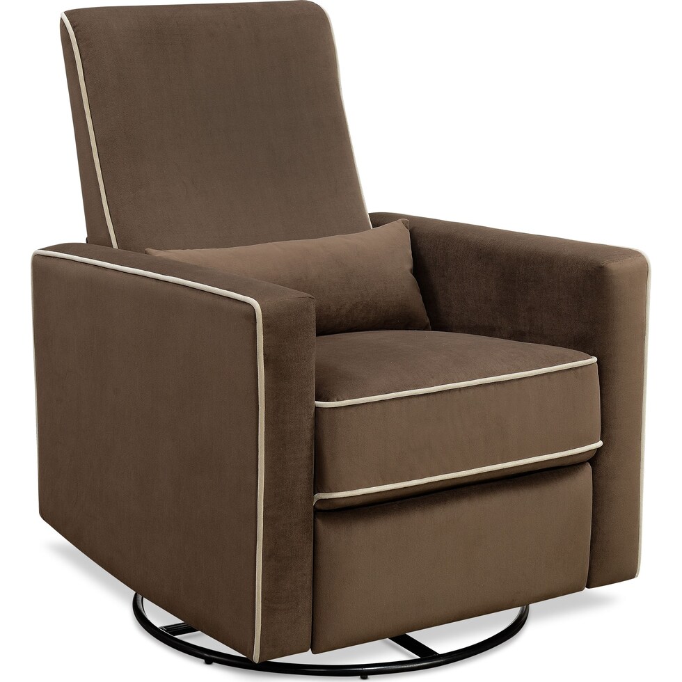 clara dark brown manual recliner   