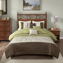 clara green california king bedding set   