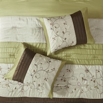 clara green queen bedding set   