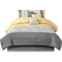 clara yellow king bedding set   