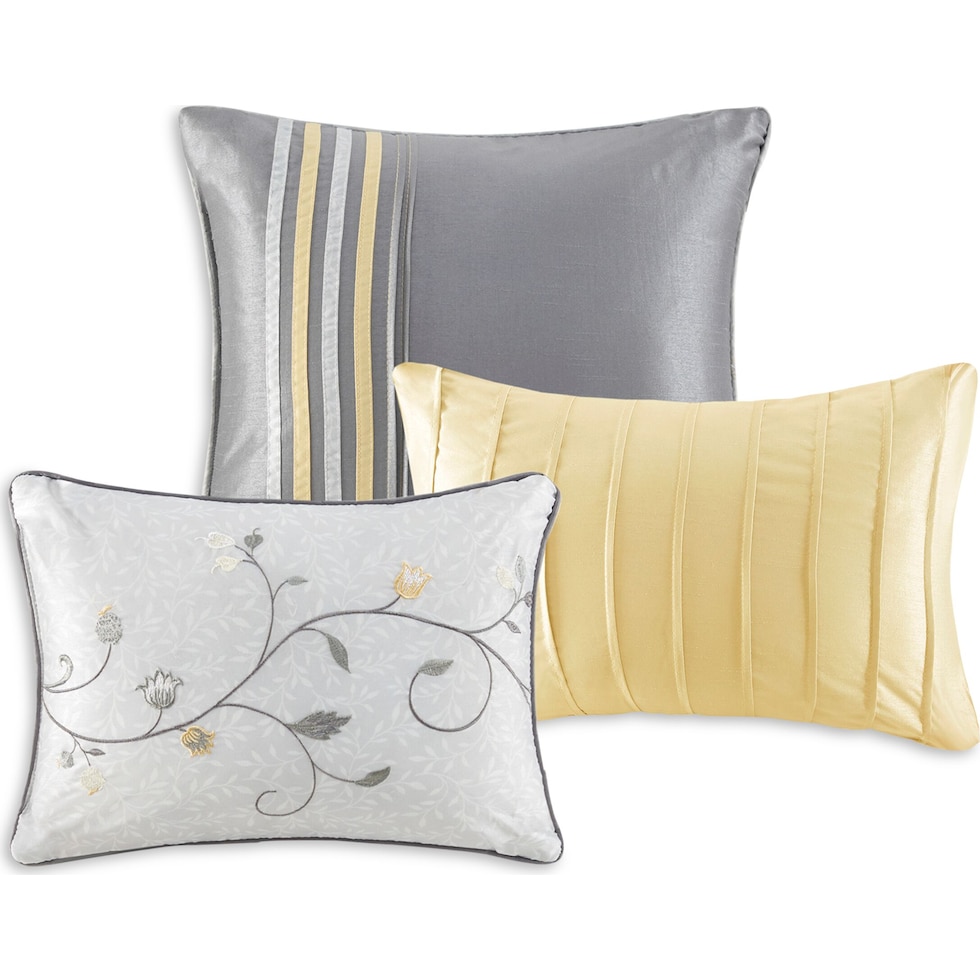 clara yellow king bedding set   