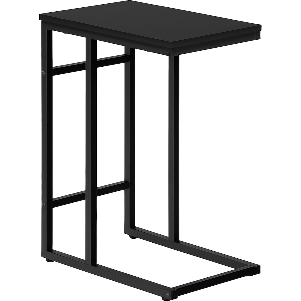 clare black end table   