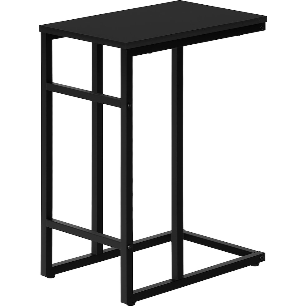 clare black end table   