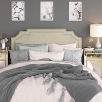 claremore white queen headboard   