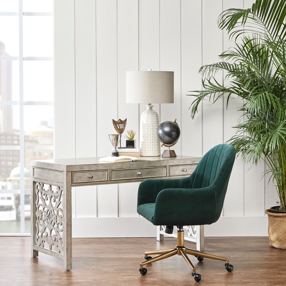 claren green office chair   