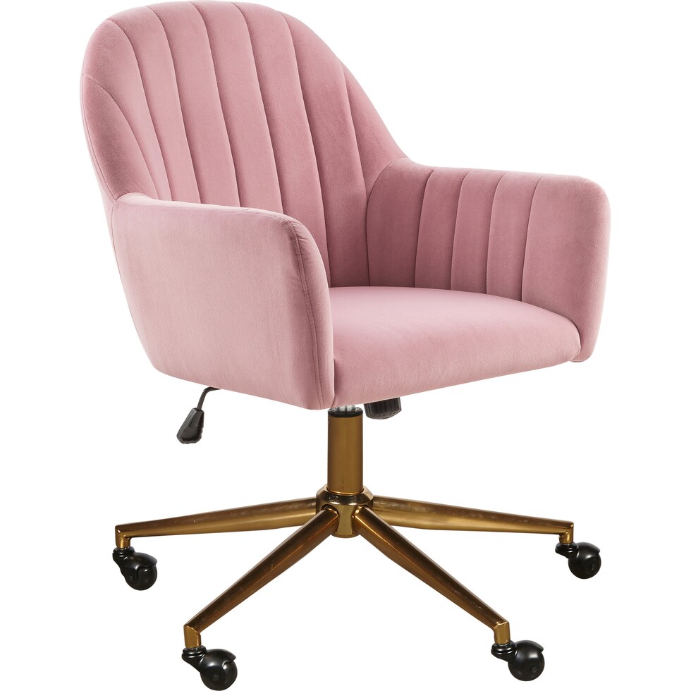 claren pink desk chair   