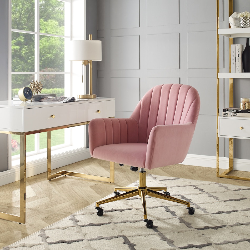 claren pink desk chair   