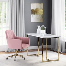 claren pink desk chair   