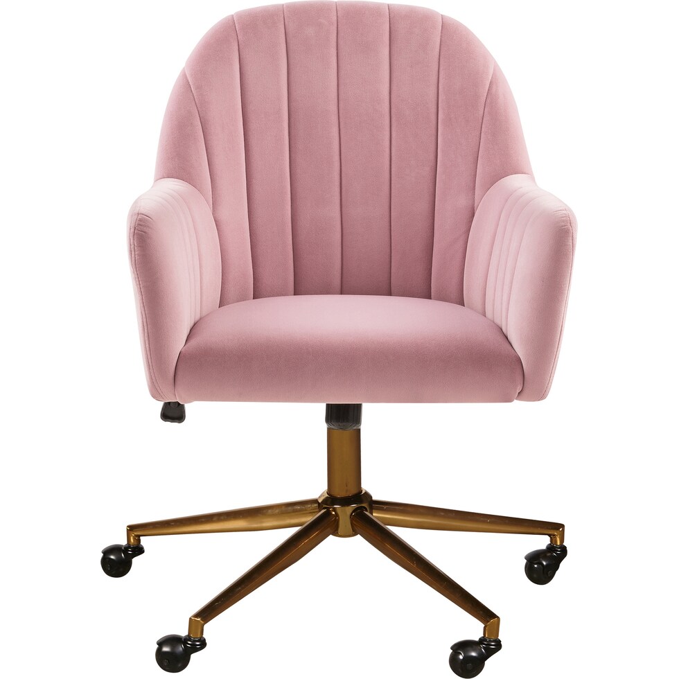 claren pink desk chair   