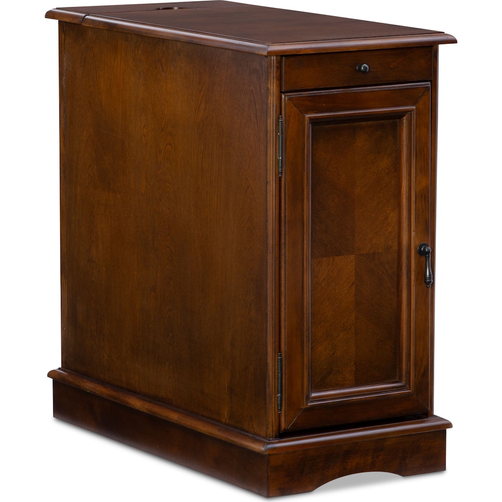 clarence dark brown side table   