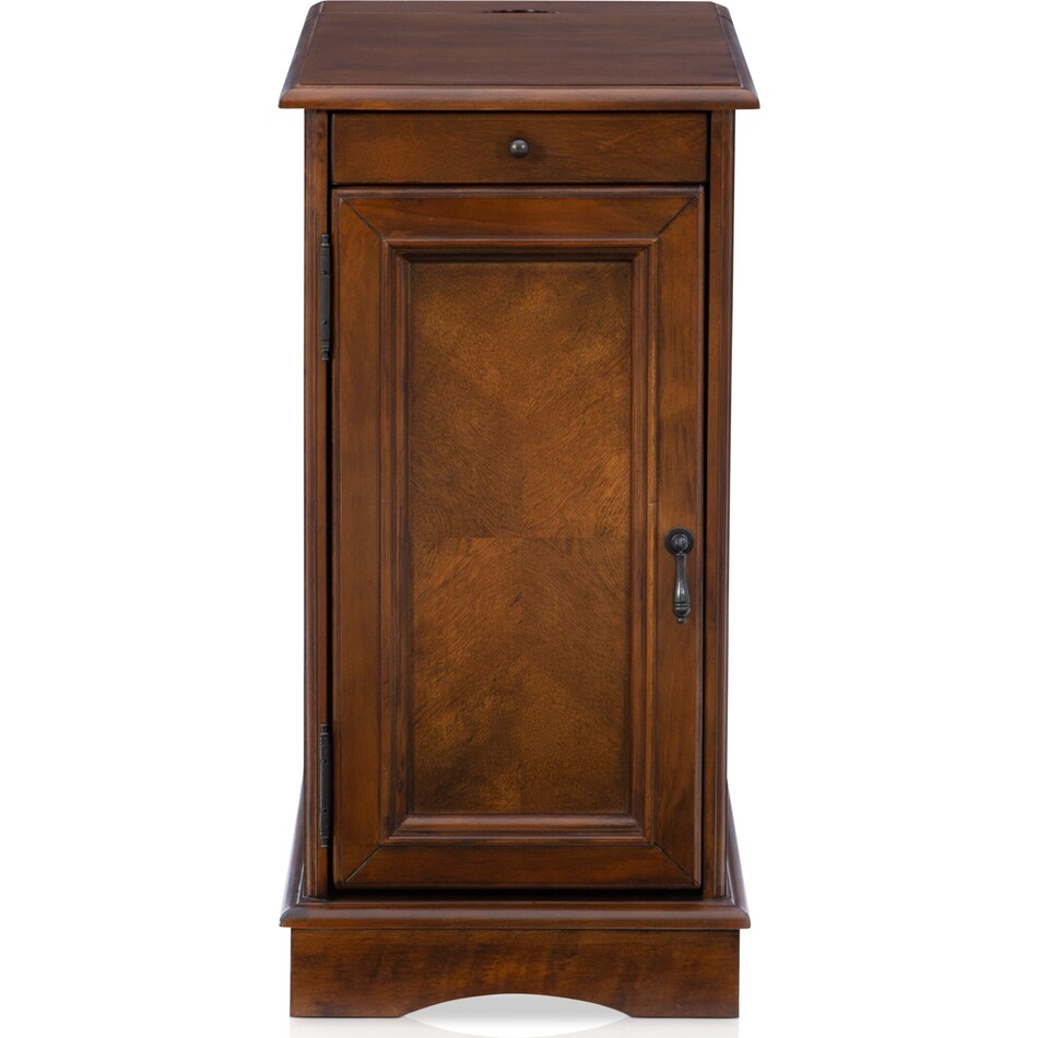clarence dark brown side table   