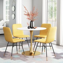 clarice white dining table   