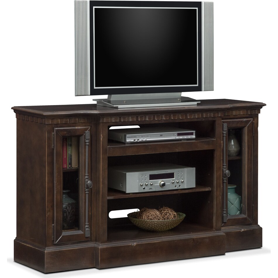 claridge tobacco dark brown tv stand   