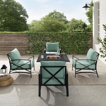 clarion outdoor living blue outdoor chair set   