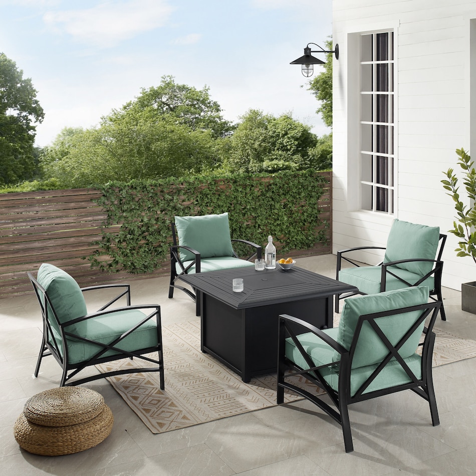clarion outdoor living blue outdoor chair set   
