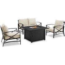 clarion outdoor living light brown outdoor loveseat set   
