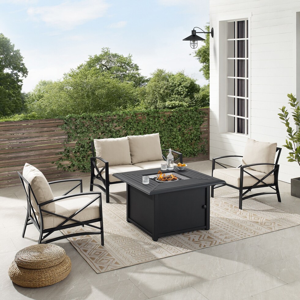 clarion outdoor living light brown outdoor loveseat set   
