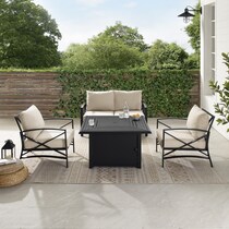 clarion outdoor living light brown outdoor loveseat set   