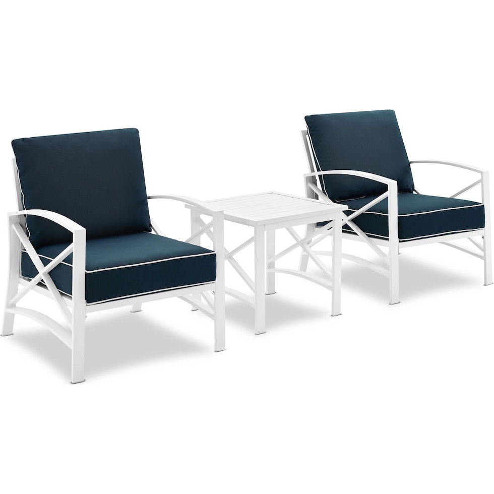 clarion blue outdoor chair set   