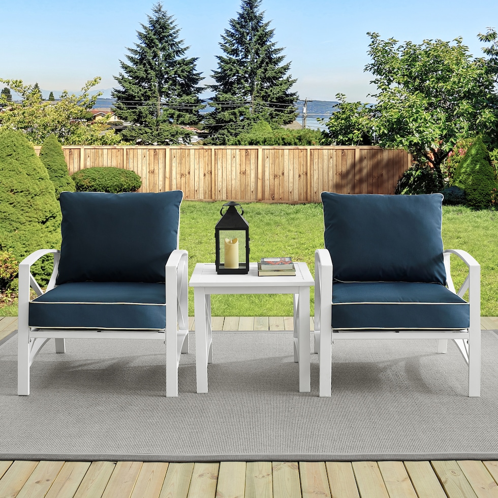 clarion blue outdoor chair set   