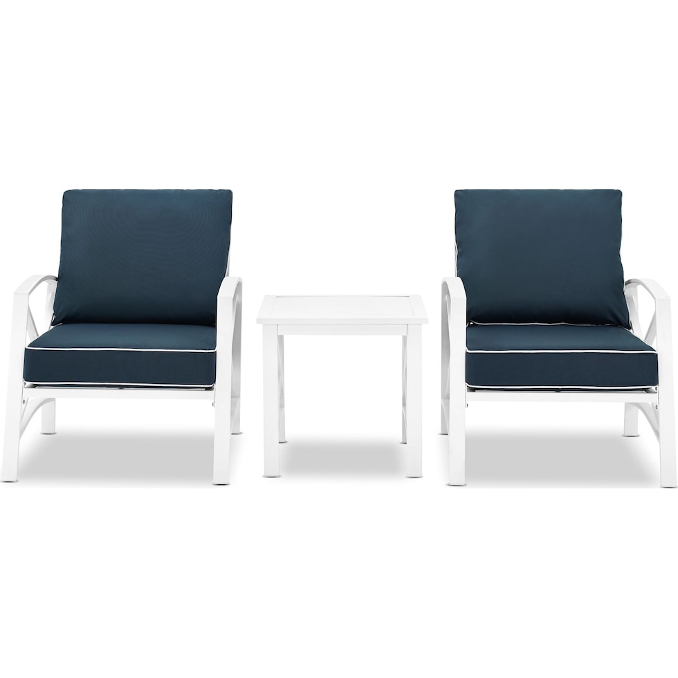 clarion blue outdoor chair set   