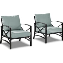 clarion blue outdoor chair set   