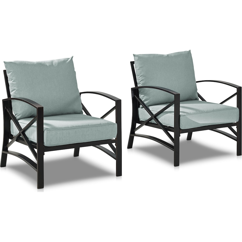 clarion blue outdoor chair set   