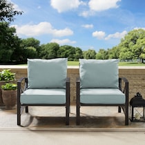 clarion blue outdoor chair set   