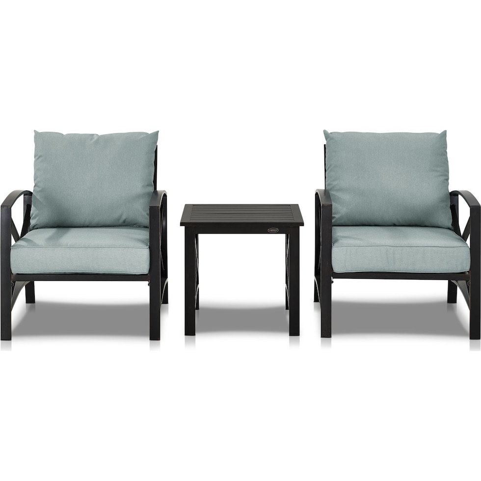 clarion blue outdoor chair set   